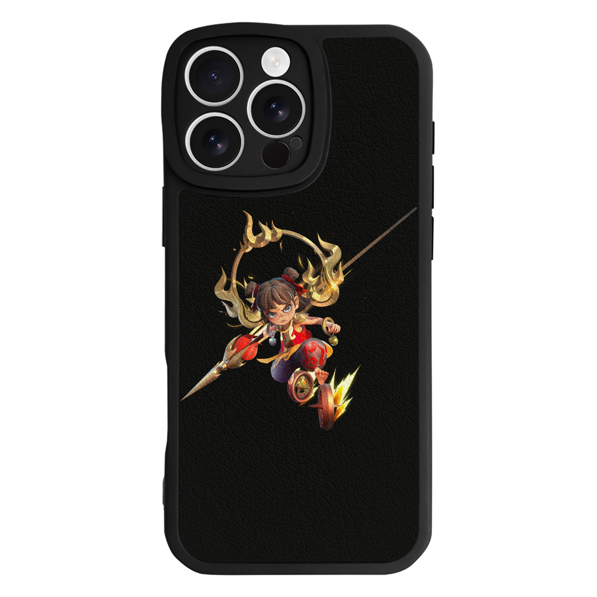 （画像用） Ne Zha 2 ナタ 魔童の大暴れ 【iPhone 16シリーズ対応】シリコンスマホケース（レザー調） 材質：シリコン